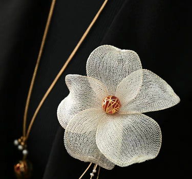 Magic Silk Camellia Brooch (10cm)