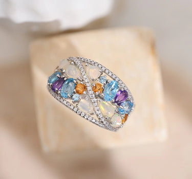 Rainbow Petal Ring